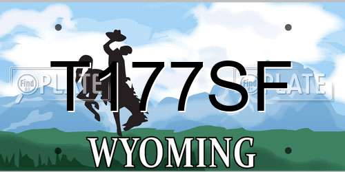 T177SF Wyoming License Plate
