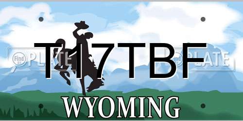 T17TBF Wyoming License Plate