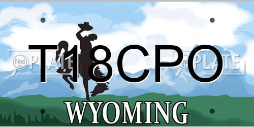 T18CPO Wyoming License Plate