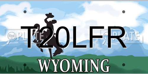 T20LFR Wyoming License Plate