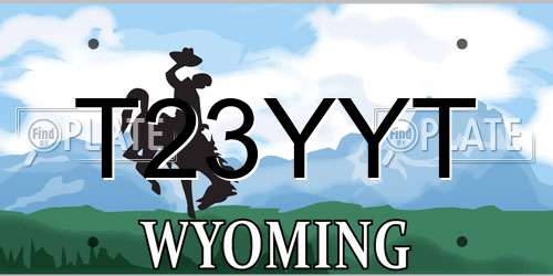 T23YYT Wyoming License Plate