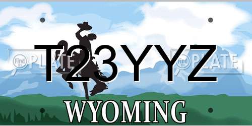 T23YYZ Wyoming License Plate