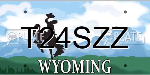 T24SZZ Wyoming License Plate