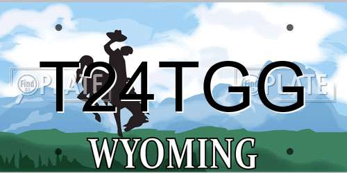 T24TGG Wyoming License Plate