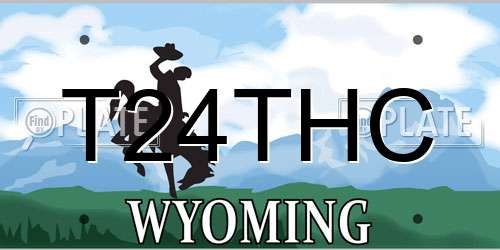 T24THC Wyoming License Plate