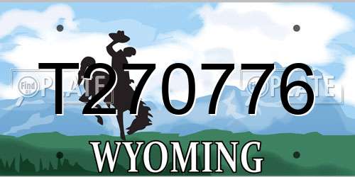 T270776 Wyoming License Plate