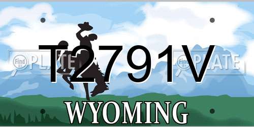 T2791V Wyoming License Plate