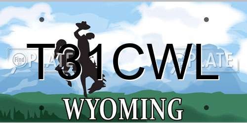 T31CWL Wyoming License Plate