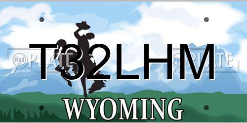 T32LHM Wyoming License Plate
