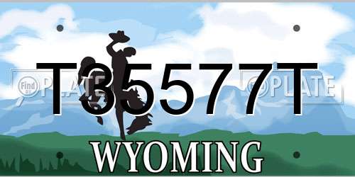 T35577T Wyoming License Plate