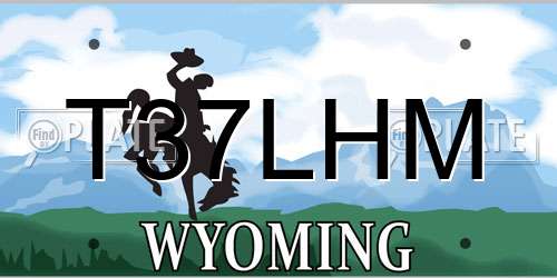 T37LHM Wyoming License Plate