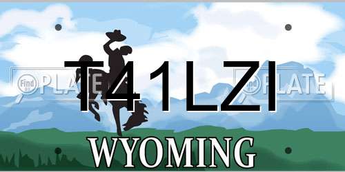 T41LZI Wyoming License Plate