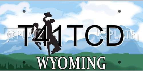 T41TCD Wyoming License Plate