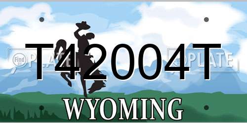 T42004T Wyoming License Plate