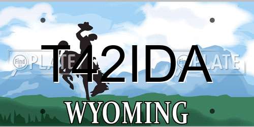 T42IDA Wyoming License Plate
