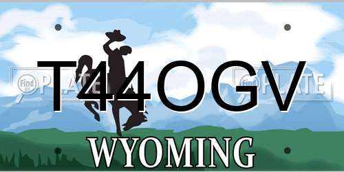 T44OGV Wyoming License Plate