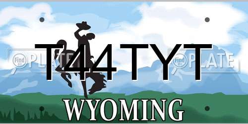 T44TYT Wyoming License Plate