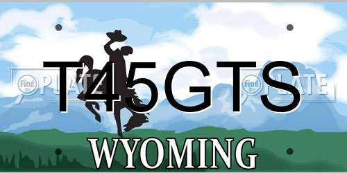T45GTS Wyoming License Plate