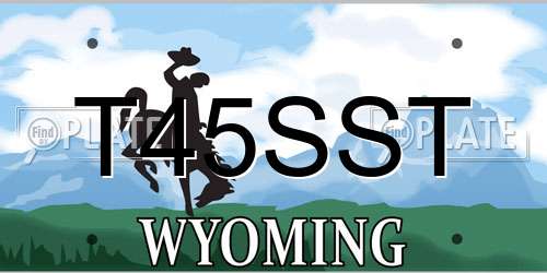T45SST Wyoming License Plate
