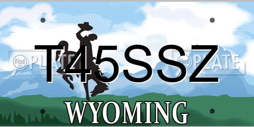 T45SSZ Wyoming License Plate