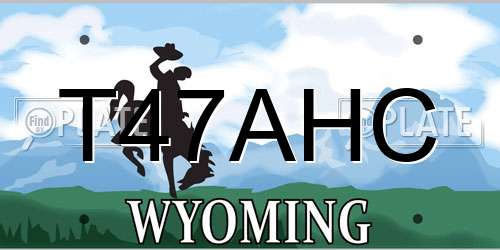 T47AHC Wyoming License Plate