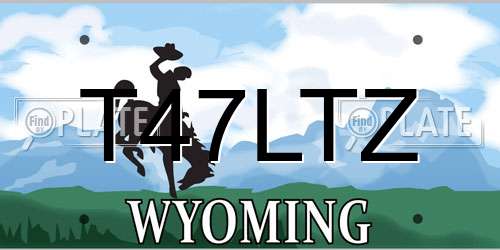T47LTZ Wyoming License Plate