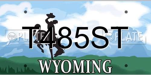 T485ST Wyoming License Plate