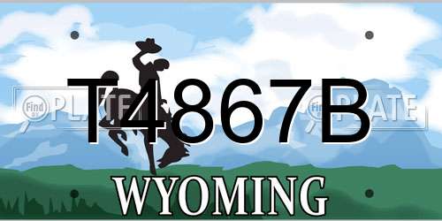 T4867B Wyoming License Plate