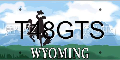 T48GTS Wyoming License Plate