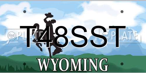 T48SST Wyoming License Plate