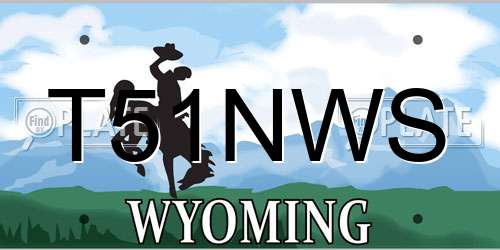 T51NWS Wyoming License Plate