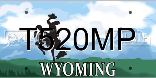 T520MP Wyoming License Plate