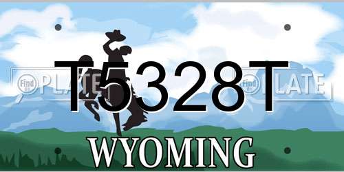 T5328T Wyoming License Plate