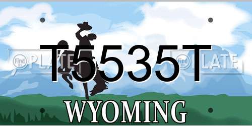 T5535T Wyoming License Plate