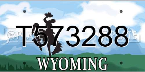 T573288 Wyoming License Plate