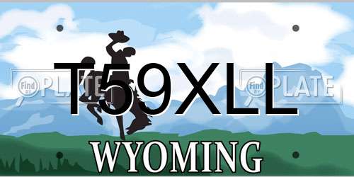 T59XLL Wyoming License Plate