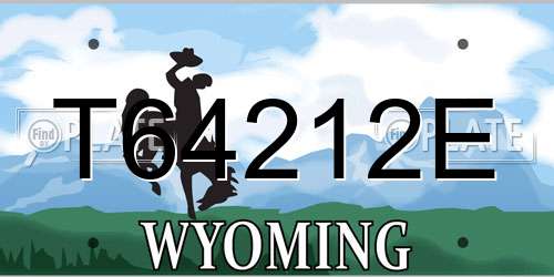 T64212E Wyoming License Plate