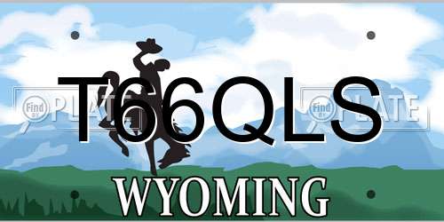 T66QLS Wyoming License Plate