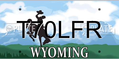 T70LFR Wyoming License Plate