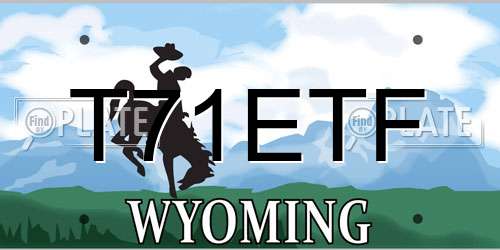 T71ETF Wyoming License Plate
