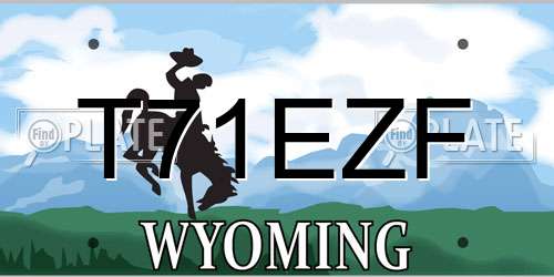 T71EZF Wyoming License Plate