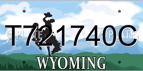 T721740C Wyoming License Plate