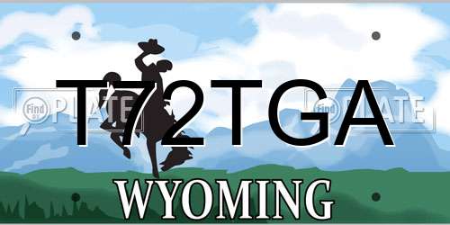 T72TGA Wyoming License Plate