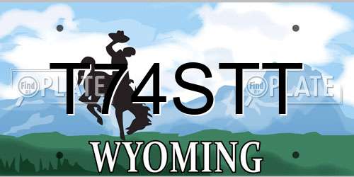 T74STT Wyoming License Plate