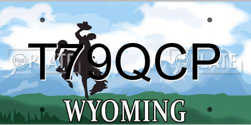 T79QCP Wyoming License Plate