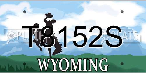 T8152S Wyoming License Plate