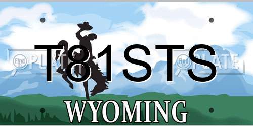 T81STS Wyoming License Plate