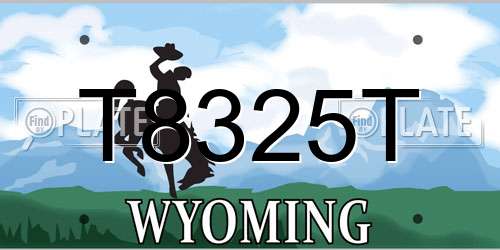 T8325T Wyoming License Plate