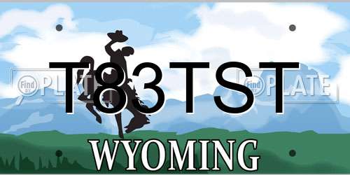 T83TST Wyoming License Plate