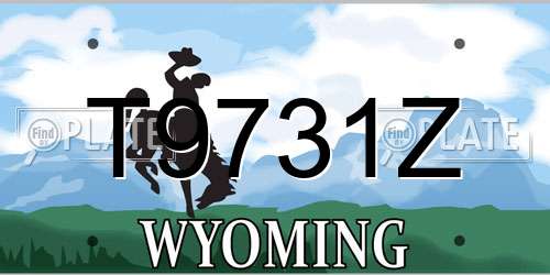 T9731Z Wyoming License Plate